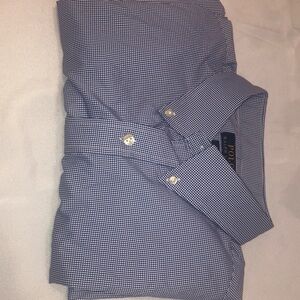 Ralph Lauren Men's Light Blue Patterned Shirt